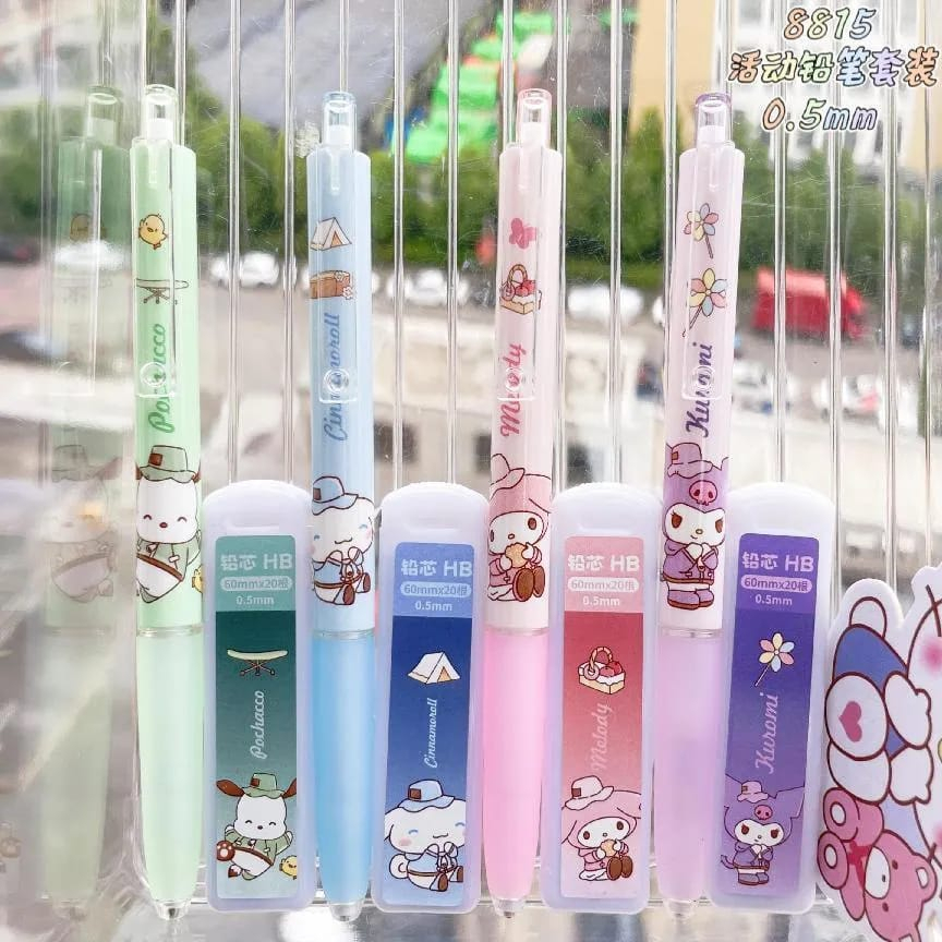 

(Free Isi Pensil) Alat Tulis Kantor Perlengkapan Sekolah Pensil Mekanik Kartun Sanrio Lucu Pensil Mekanik Cute 0.5mm