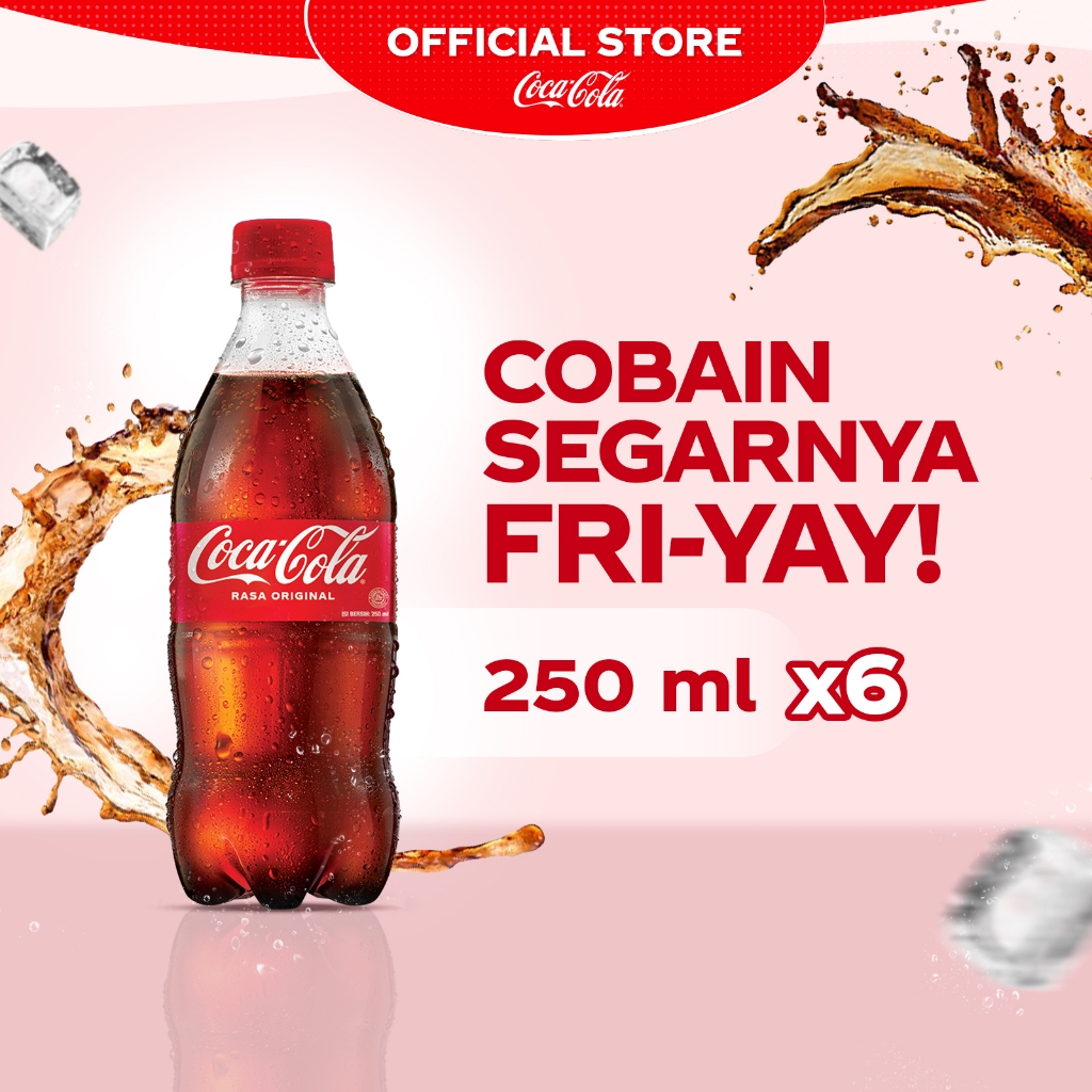 

Coca-Cola Original - Minuman Soda Rasa Kola - Botol 250ml - x6 Pcs