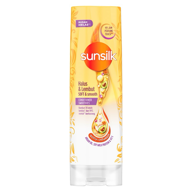 Sunsilk conditioner Smoothies rambut lembut soft & smooth rambut hitam berkilau