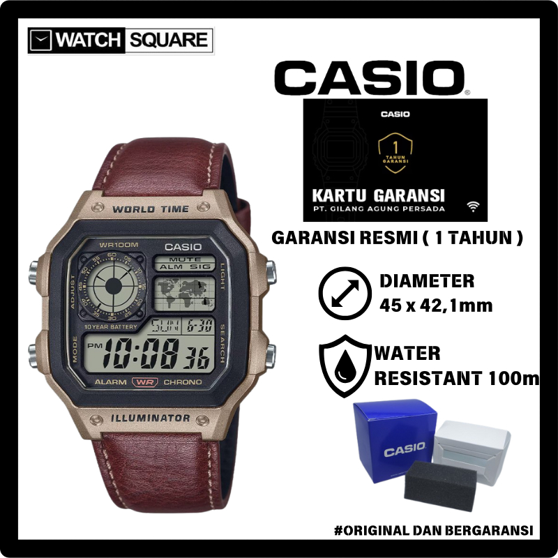 Jam tangan pria Casio AE-1200WHL-5AVDF