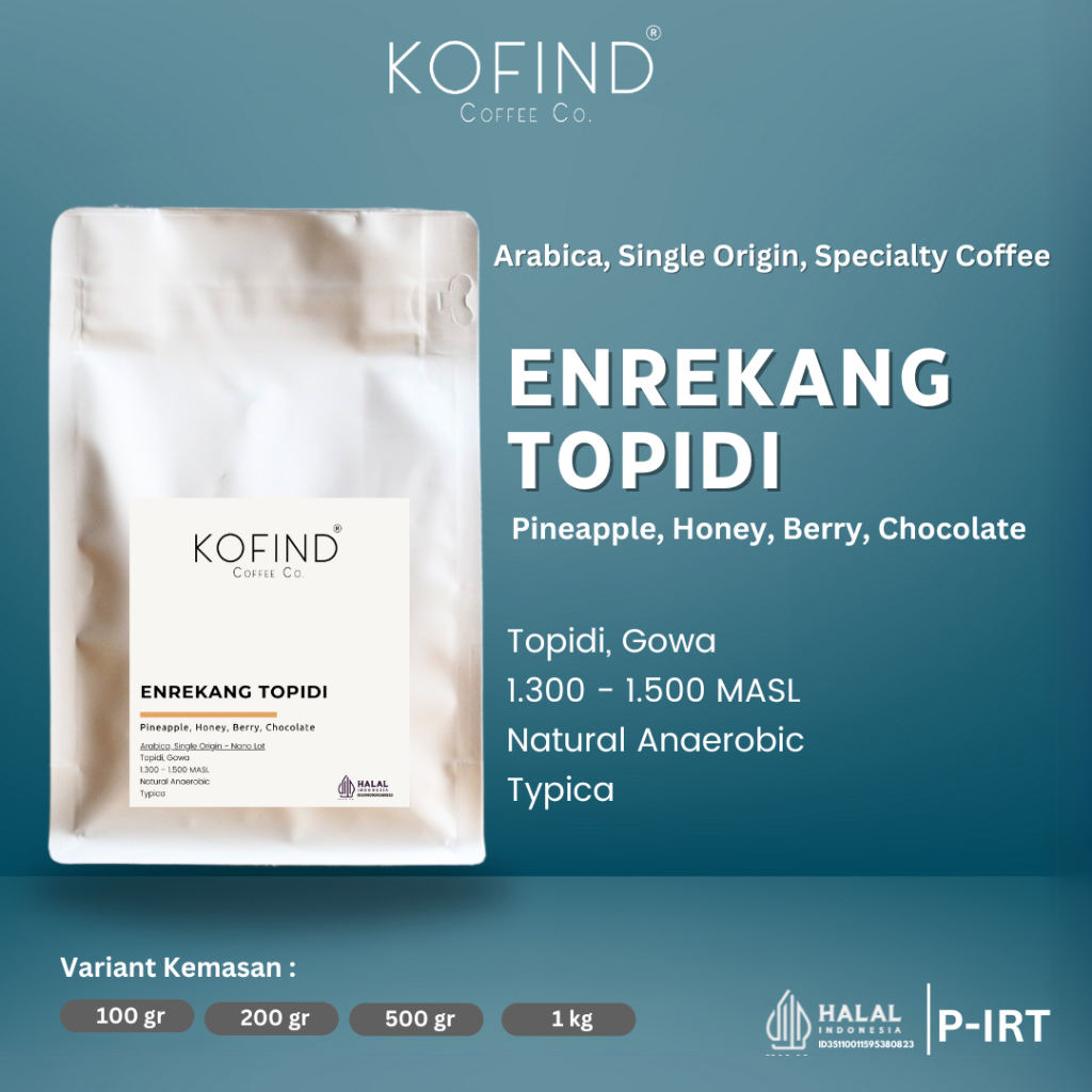 

Biji Kopi ENREKANG TOPIDI Specialty Coffee Manual Brew