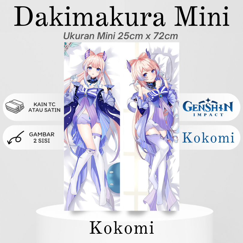 DAKIMAKURA MINI Genshin Impact KOKOMI Bantal Anime Waifu Mini