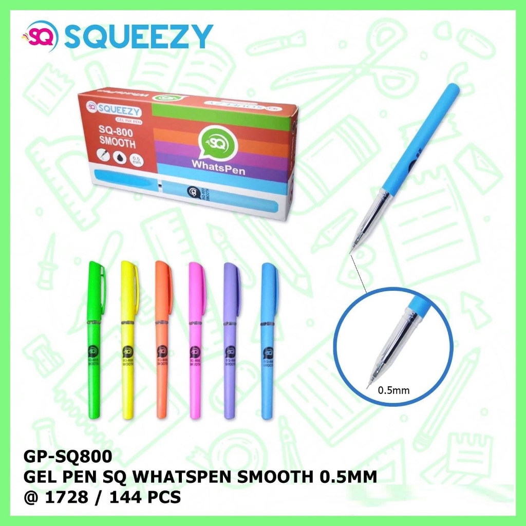

SQUEEZY PULPEN SMOOTH PEN GEL GP-SQ800/PULPEN SQUEEZY
