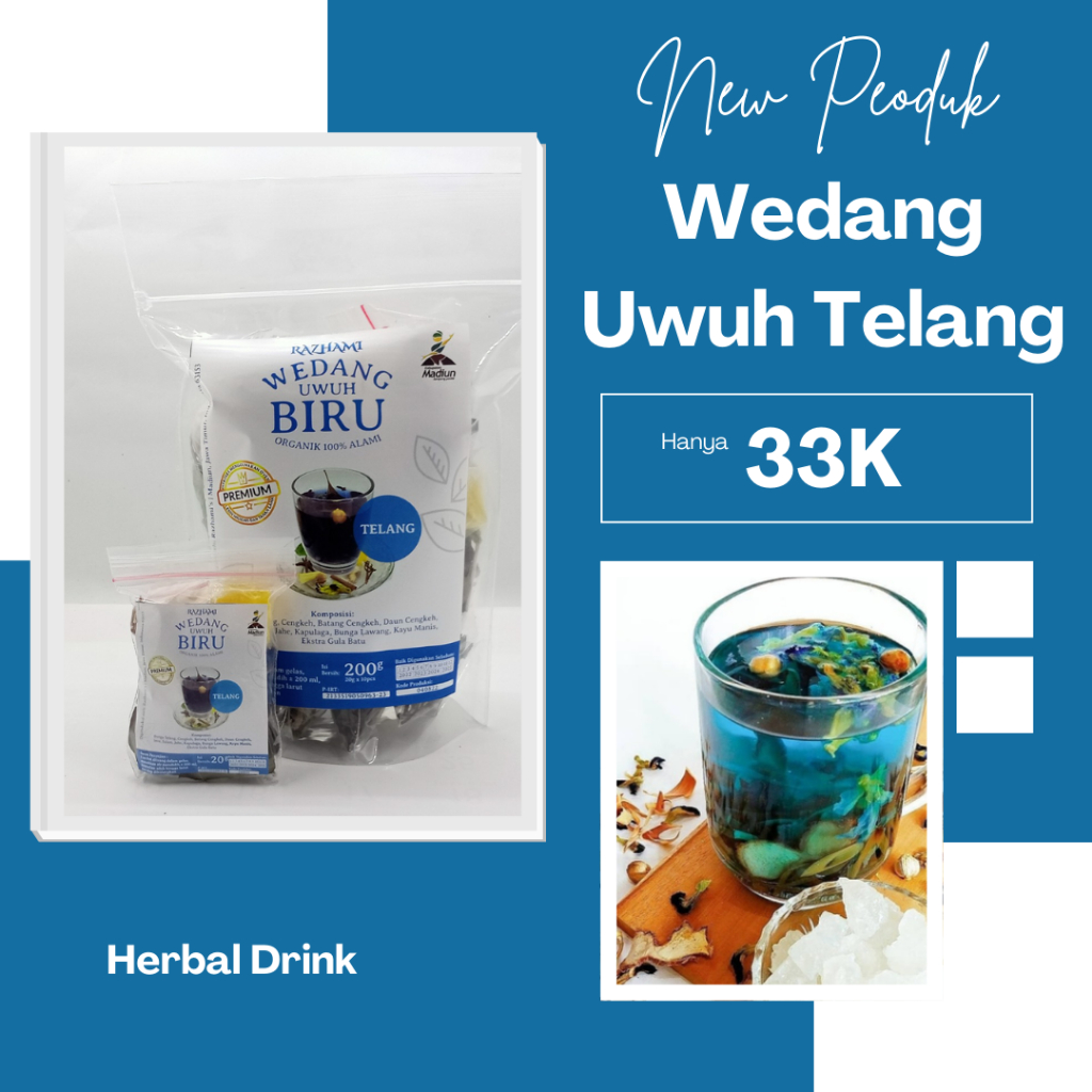 

meningkatkan imunitas Wedang Uwuh Telang 10pcs