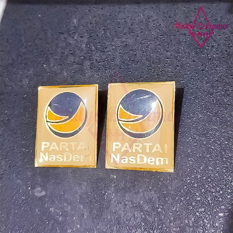 Pin Bros Logo Partai Nasdem Pin Partai Nasdem Model Kotak - Mulyo Bersama