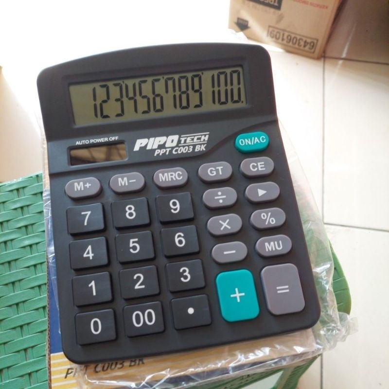 

Kalkulator pipo tech 12 digit hitam PPT C003 BK