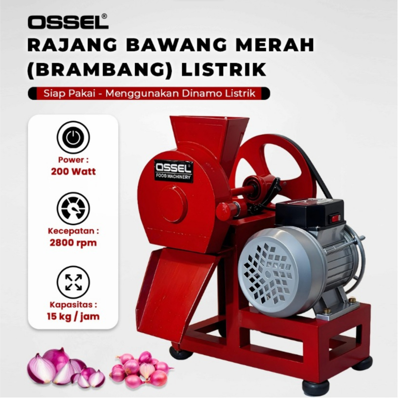 OSSEL Mesin Iris Bawang Merah Rajang Brambang Bawang Merah Rajang Brambang Listrik OSSEL