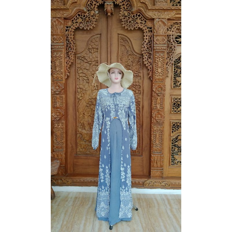 Gamis Crinkle Bunga Premium