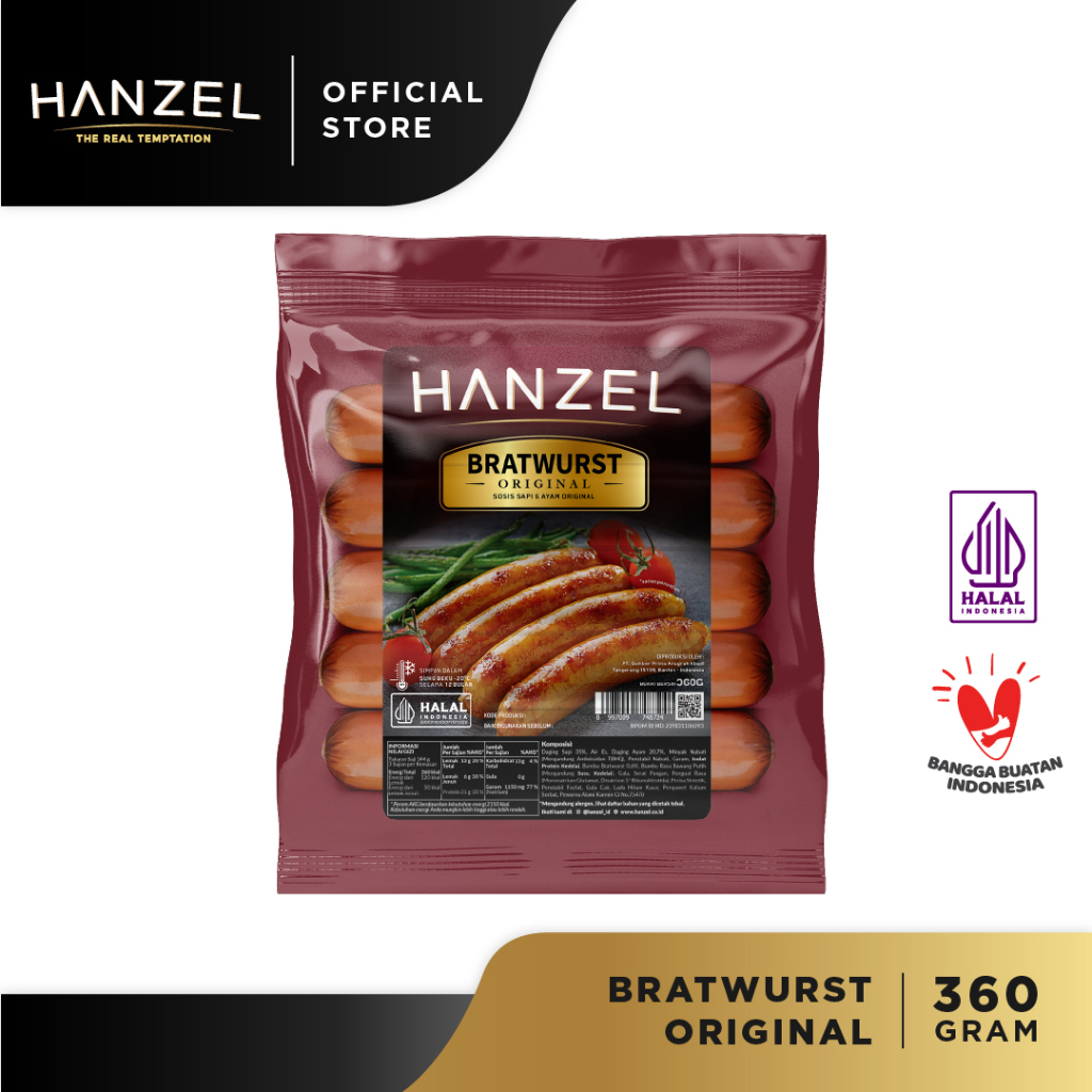 

Sosis Hanzel Bratwurst Original 360 gram
