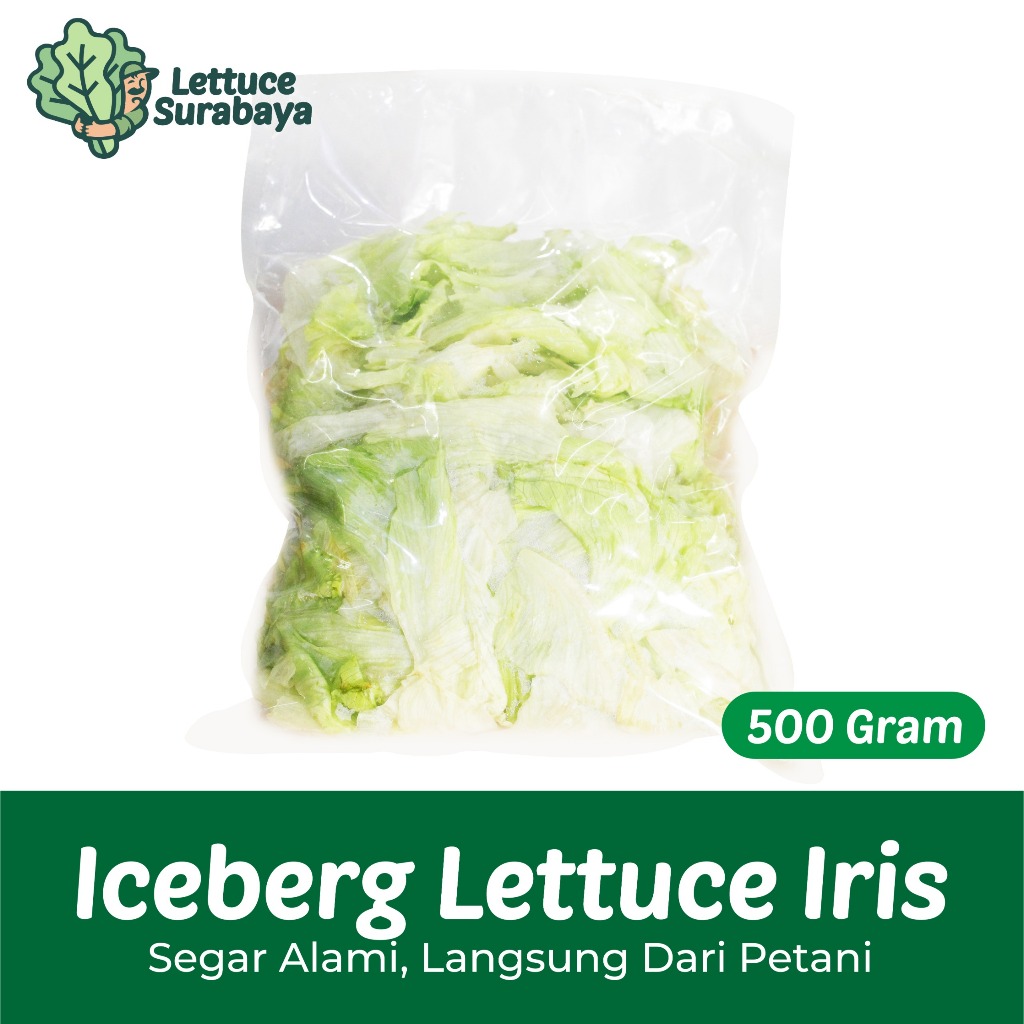 

Iceberg Lettuce Iris 500gr / Lettuce Praktis / Sayuran Segar / Sayuran Organik / Sayur Surabaya / Chinese food