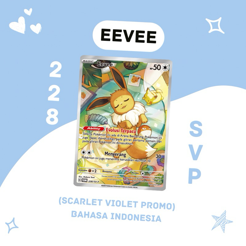 Eevee AR Promo Scarlet Violet 228/SV-P Pokemon TCG Indonesia