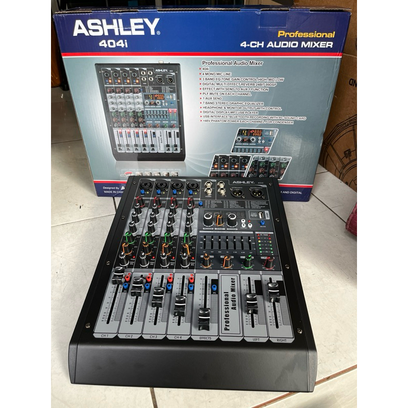 Mixer Audio Ashley 404i 4 chanel 4ch 4chanell Usb Bluetooth Equalizer Original
