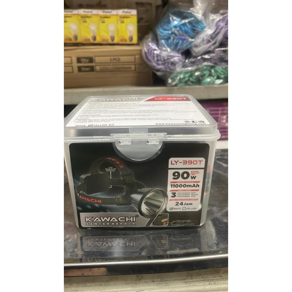 Senter Kepala Head Lamp Kawachi Cahaya Putih 90 Watt LY-390T