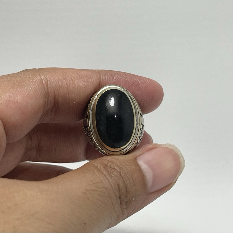 Cincin Batu Badar Besi Keling Nempel Magnet Natural
