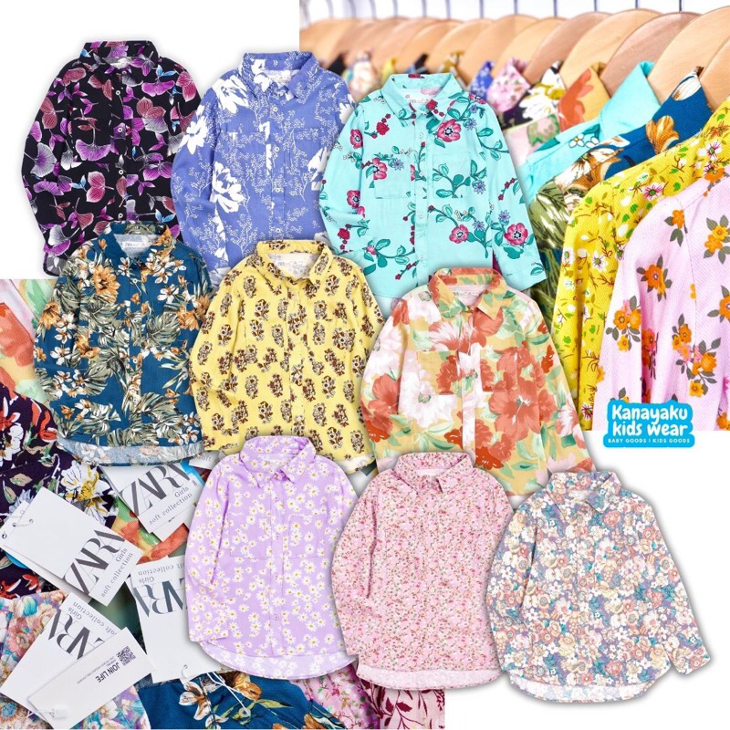 KEMEJA TUNIC SHIRT ANAK PEREMPUAN LONGSLEEVE ZARA FOR GIRLS SKU