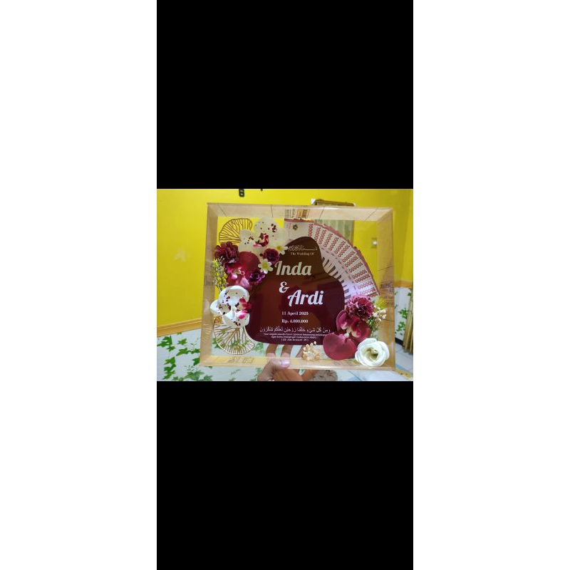 mahar akrilik tulisan tidak timbul