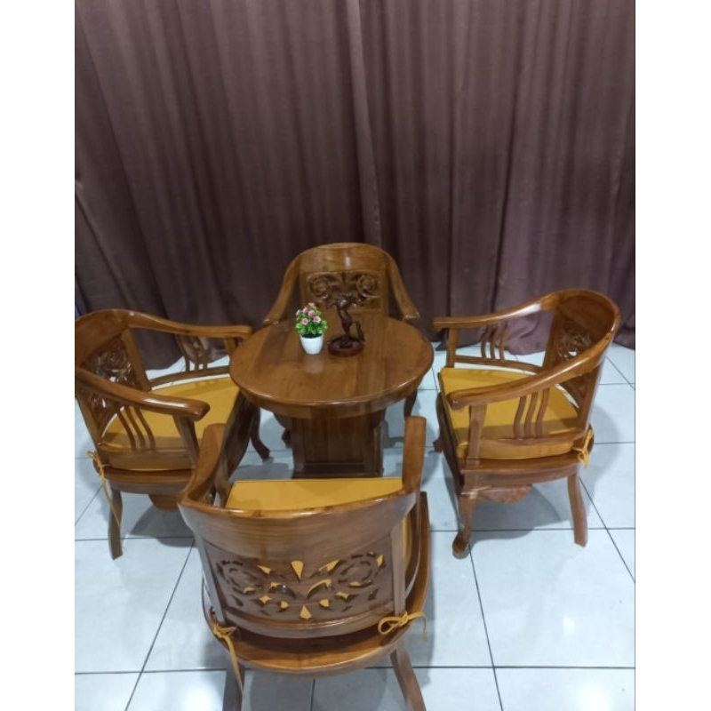 KURSI TERAS BETAWI LENONG UKIR KAYU JATI | KURSI BETAWI KURSI TERAS LENONG JATI | KURSI TERAS BETAWI