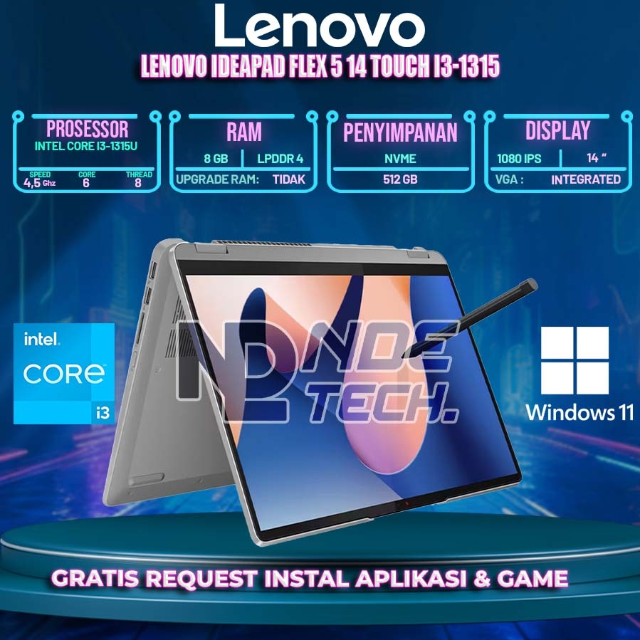 LENOVO Ideapad Flex 5 14 Touch i3-1315