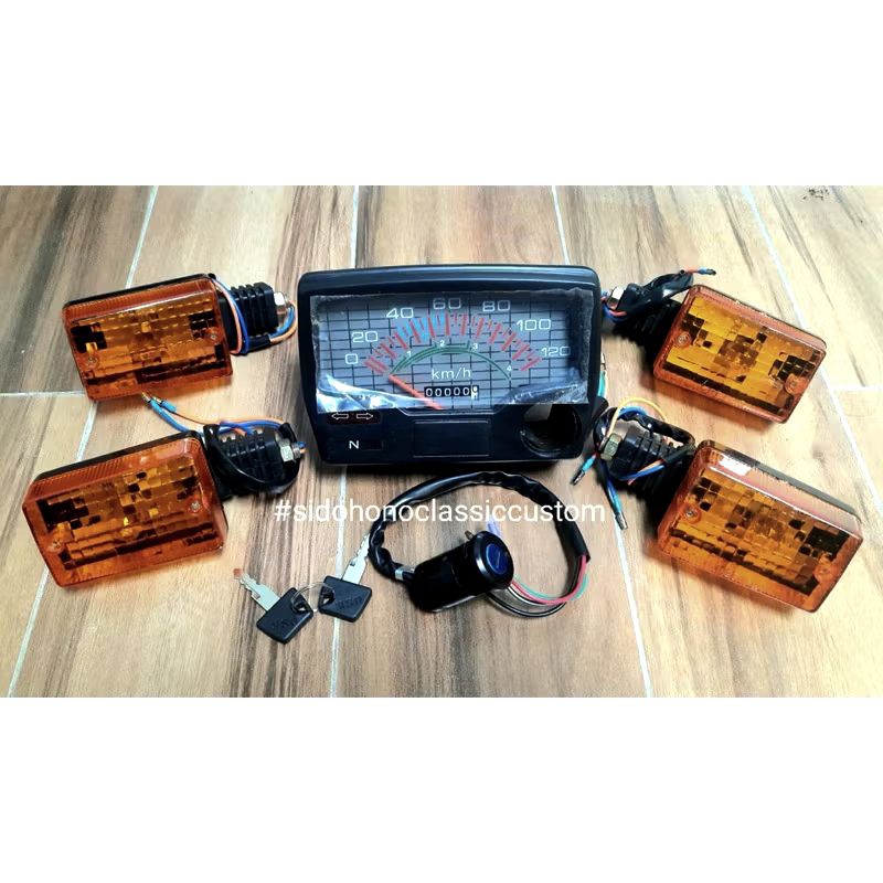 paket Honda WIN 100 kunci kontak gembok lampu sen sein reting spedometer spido spedo