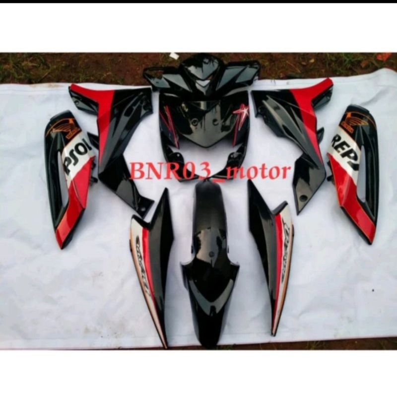 Cover Body Halus Honda Blade Lama 110cc Plus Striping