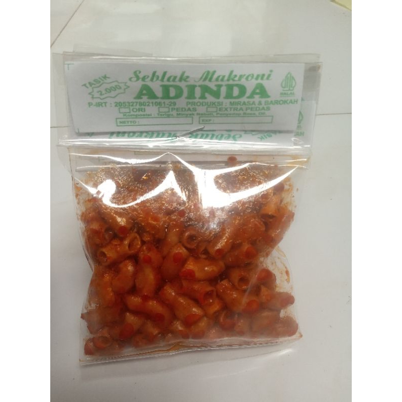 

Makaroni bantat kemasan mini 50 gram