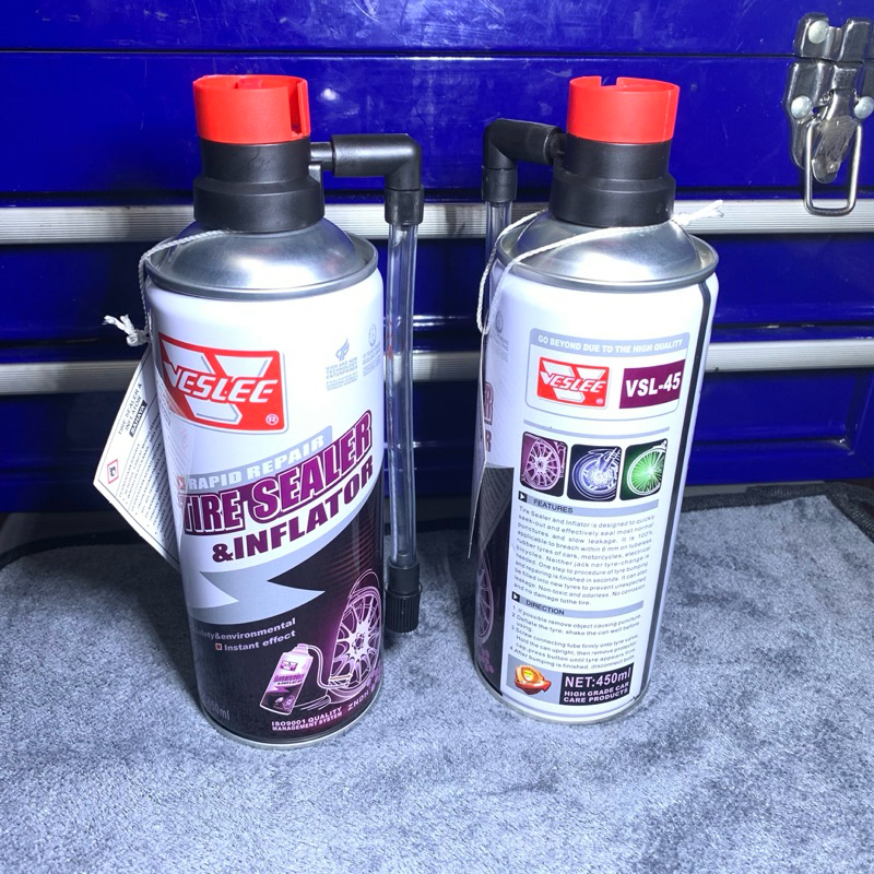 Instant Tire Fix TAMBAL BAN + POMPA BAN DARURAT INSTAN / VESLEE Tyre Inflator & Sealer ORIGINAL 100%