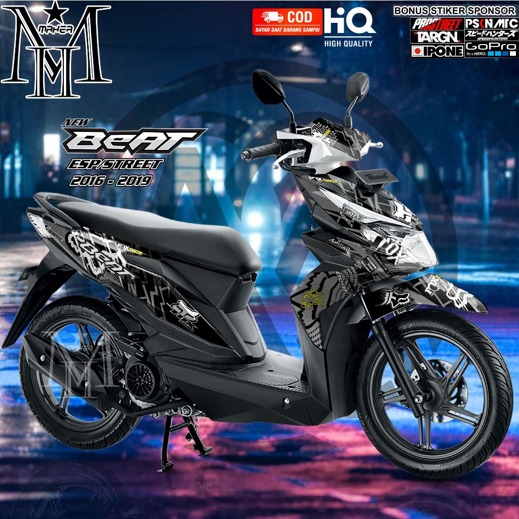 Decal Full Body Motor Beat Esp 2016 - 2019 Stiker Beat Street 2016 - 2019 Variasi Fox