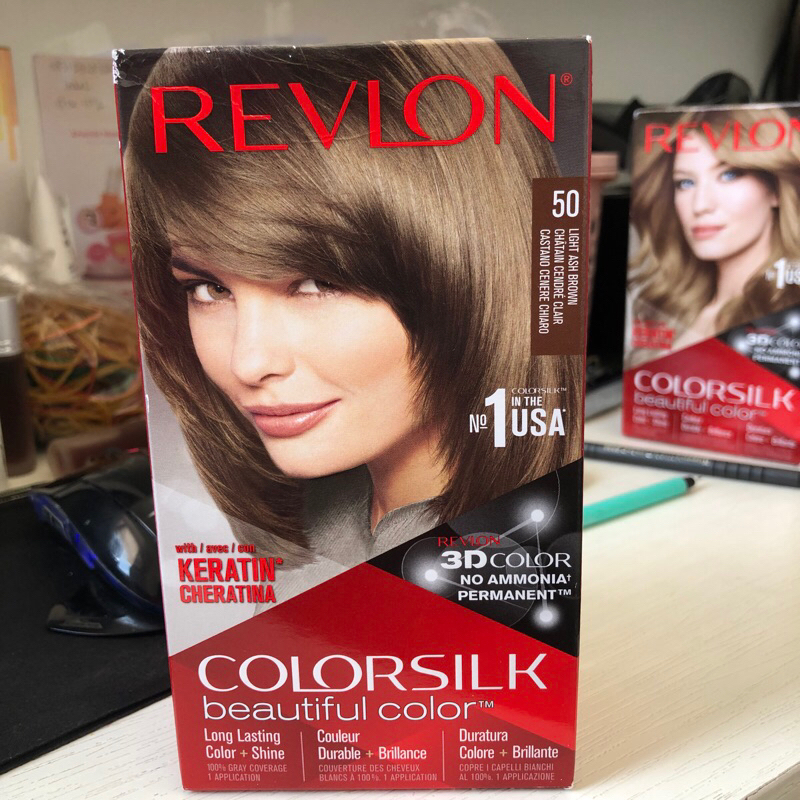 REVLON COLORSILK Hair Color No 50 LIGHT ASH BROWN