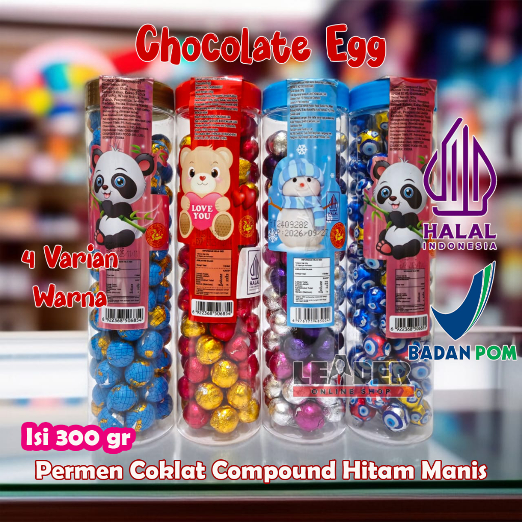 

PERMEN COKLAT MINI BALL BENTUK TELUR ISI 300gr JAJANAN CAMILAN HALAL BPOM RASA COKLAT PREMIUM CHOCOLATE EGG CANDY