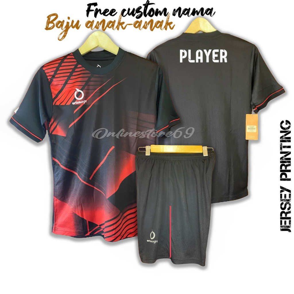 SABLON NAMA KAOS OLAHRAGA ANAK PRINTING UNISEX / BAJU FUTSAL PRINTING SPORT OUTDOOR