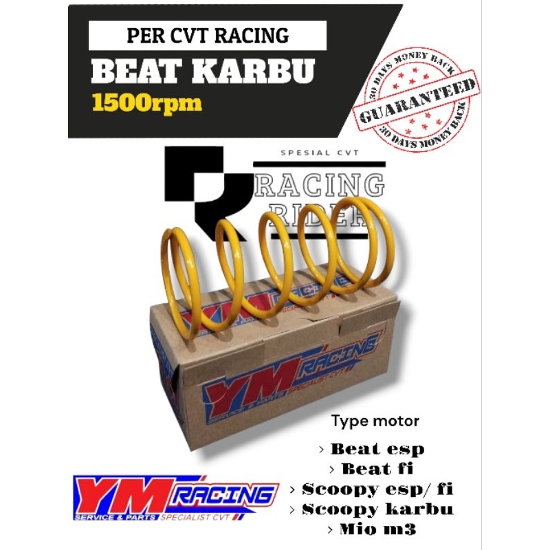 PER CVT 1500 RPM YM RACING ALL MATIC beat fi/ pcx / nmax / aerox / mio karbu / Mio J  / ymracing / P