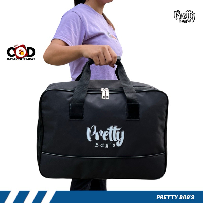PRETTY BAG’S Tas Baju Buat Mudik / Tas Pakaian Kotak Medium / Travel Bag Jinjing Kotak