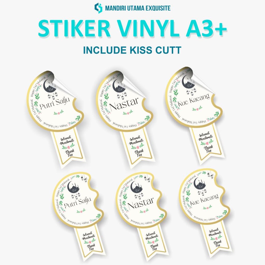 

STIKER VINYL GLOSSY - DOFF MATTE - KISS CUTTING -UKURAN A3+