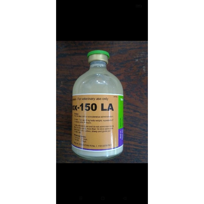 Intramox 150- LA / obat antibiotik sapi kambing kucing anjing amoxicillin Long Acting isi 100ml