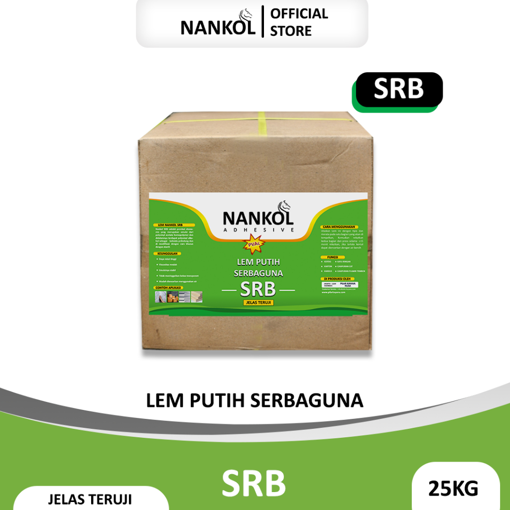 

Nankol SRB 25KG - Lem Putih Serbaguna PVAc