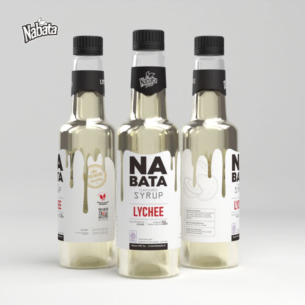 

Sirup Lychee Premium 750 ML Nabata Drink - Syrup Leci Lychee Tea Cafe Hotel Restauran Coffee Shop