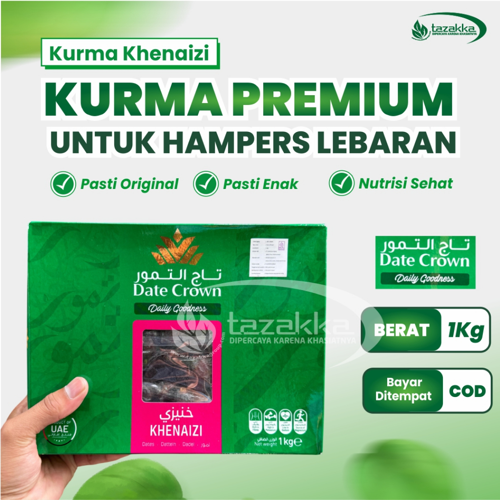 

Kurma Date Crown Madina Khenaizi Date Crown ORIGINAL Premium Emirates Dates 1kg