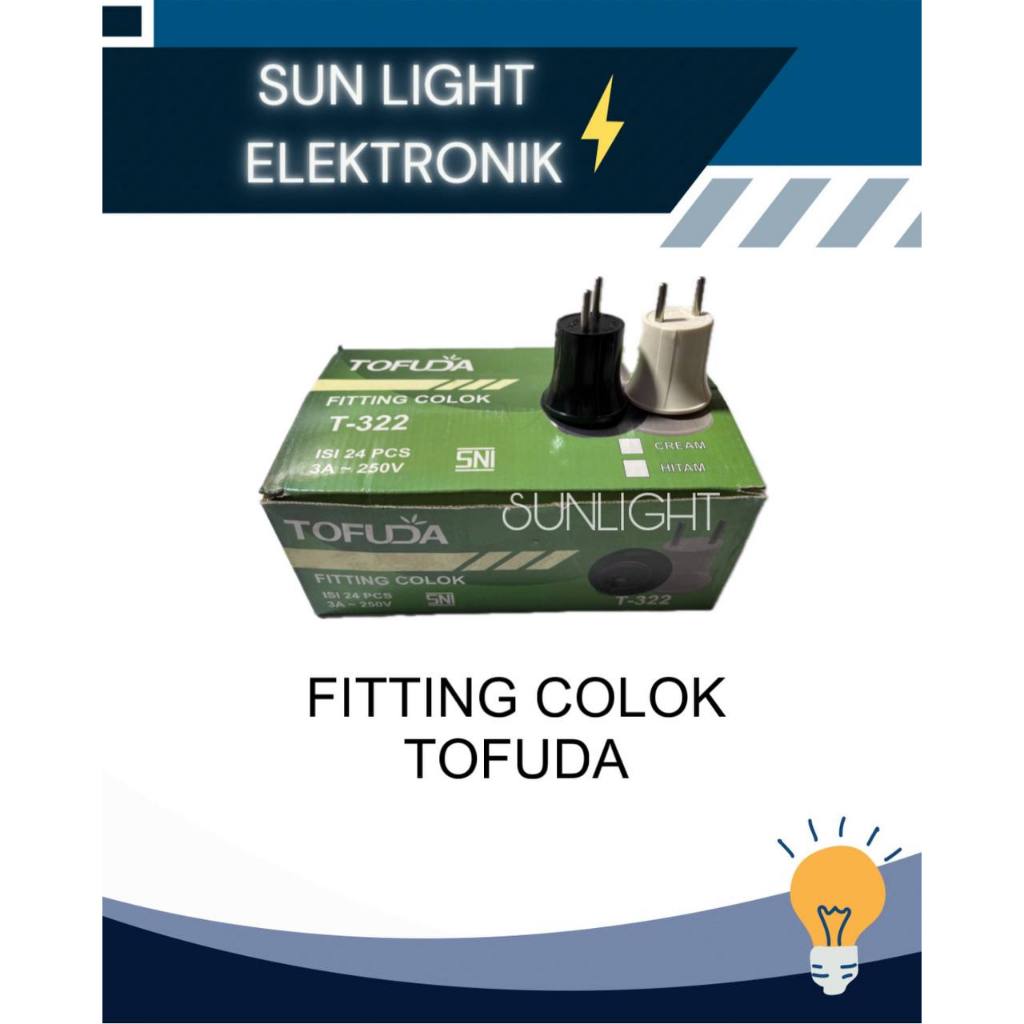 FITTING COLOK TOFUDA | FITTING COLOK UNTUK LAMPU BOHLAM