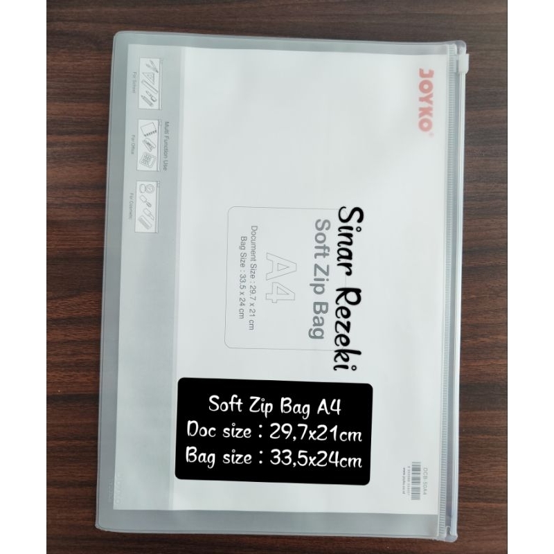 

1 buah!DCB-50A4!Soft zip bag joyko A4/zipper bag/dompet pensil a4 zip bag