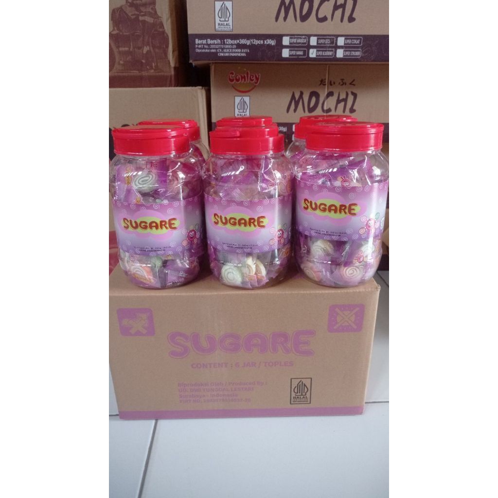 

{ Dus isi 6 Toples } SUGARE Permen Jelly 300gr Aneka Rasa Buah