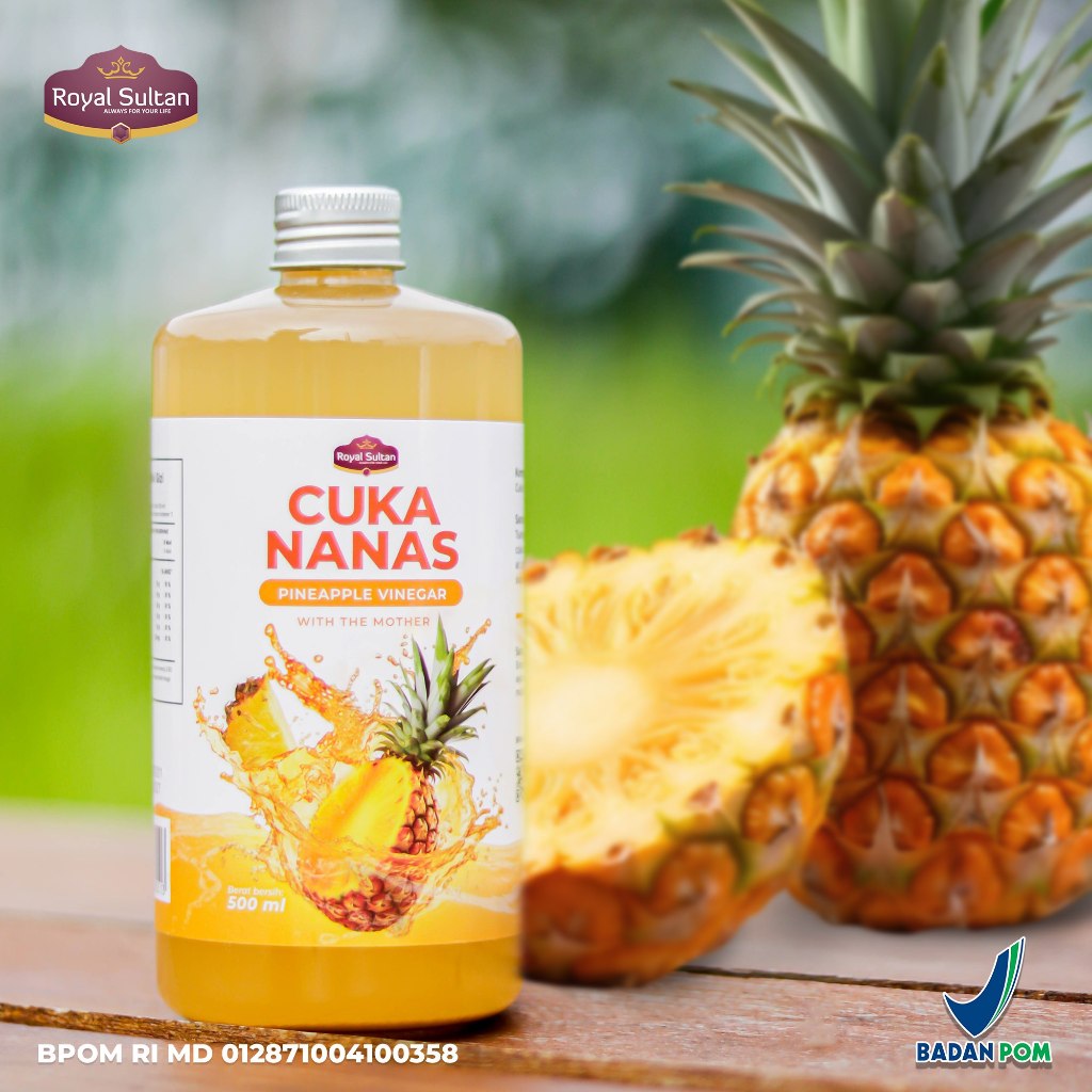 

Cuka Nanas Royal Sultan 500ml With Mother | Organic Pineapple Cider Vinegar