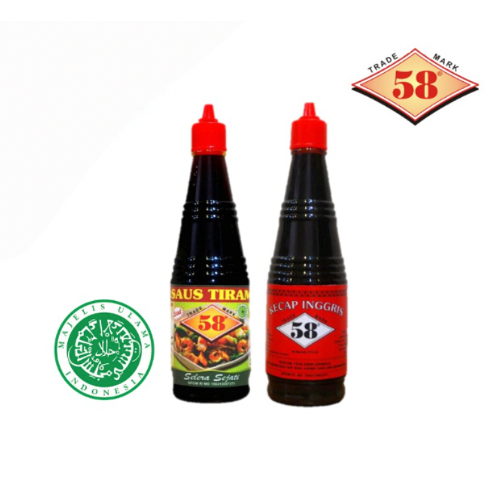 

Bumbu Masak Kecap 58 Halal Botol 275ml - Minyak Wijen / Saos Inggris / Saus Tiram / Kecap Asin