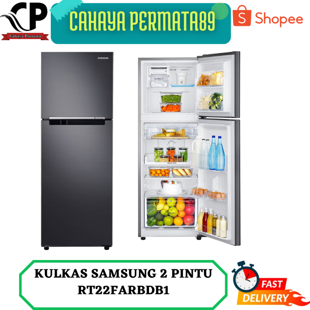 SAMSUNG RT22FARBDB1 Kulkas 2 Pintu 236L Kulkas Inverter | RT22FARBDSA