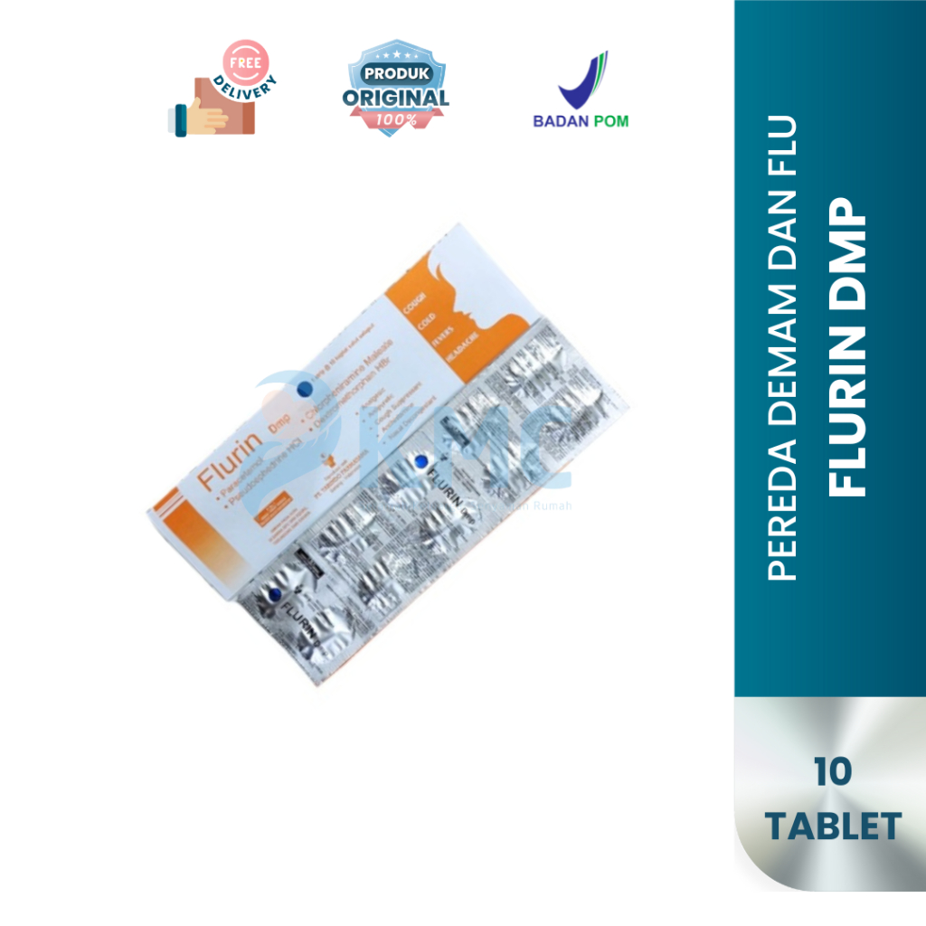Flurin DMP 10 Tablet Pereda Demam Dan Flu
