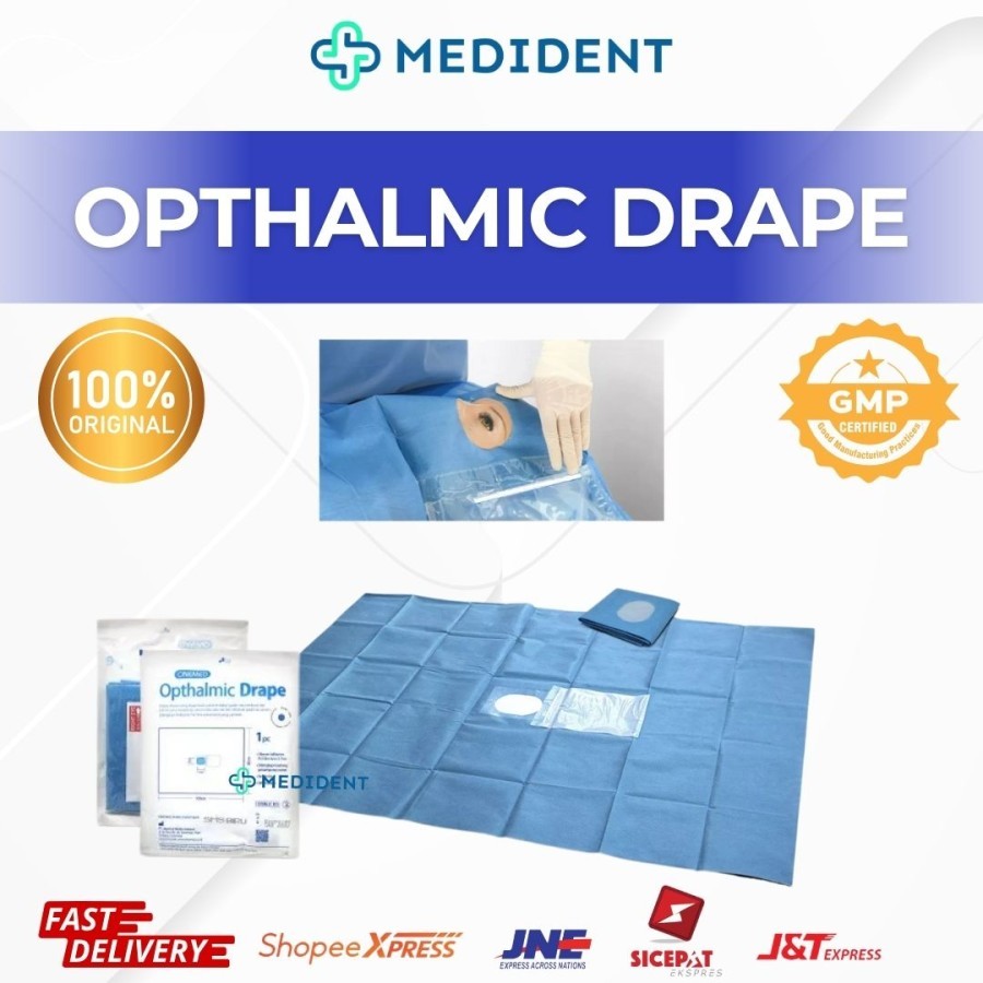 Opthalmic Drape / Drape mata / Kain Operasi / Duk bolong / Duk Steril