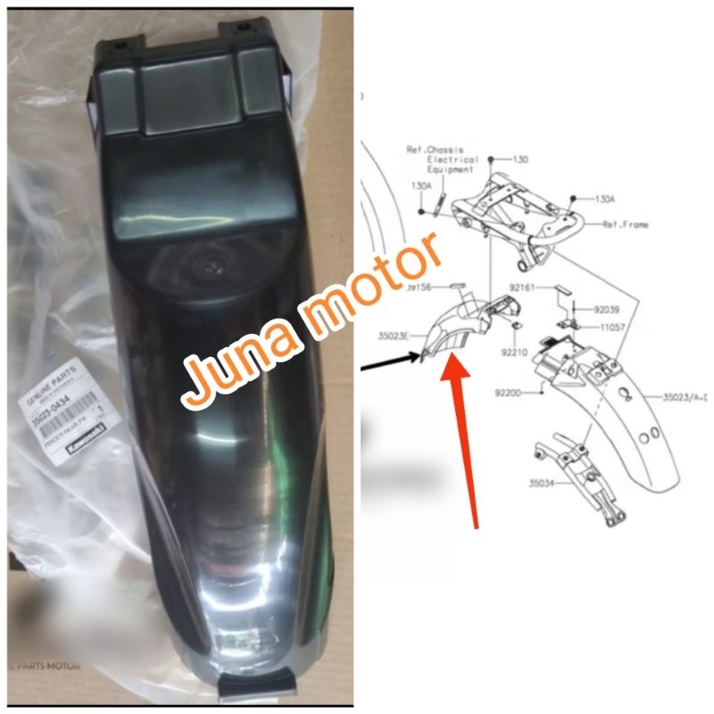 spakbor belakang spakbor kolong W175 TR W175 SE W175 Cafe original