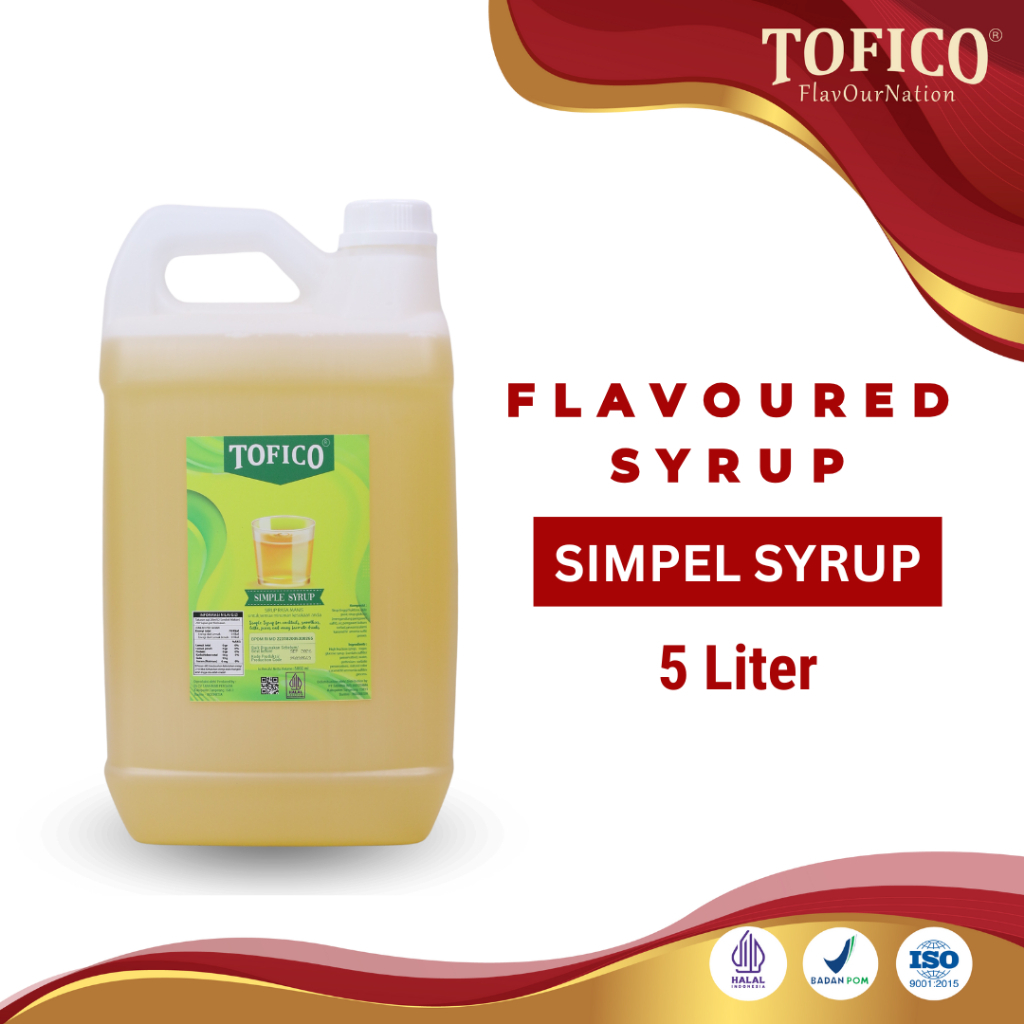 

Flavoured Syrup Simpel Syrup Tofico / Sirup Bening Premium 5 Liter / Tofico Syrup Official