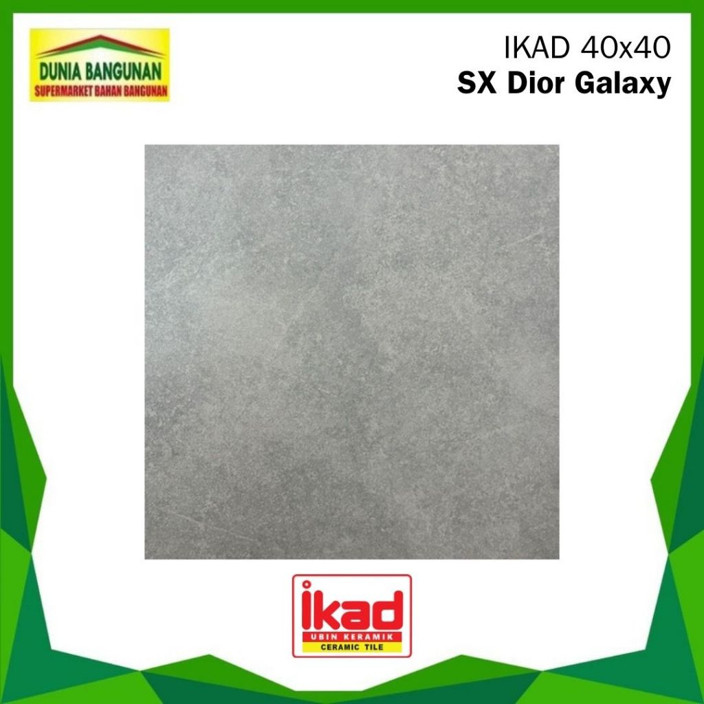 Keramik Lantai 40x40 IKAD SX Dior Galaxy Grey KW1 Keramik Lantai Keset/Matt / Keramik Dapur / Kerami