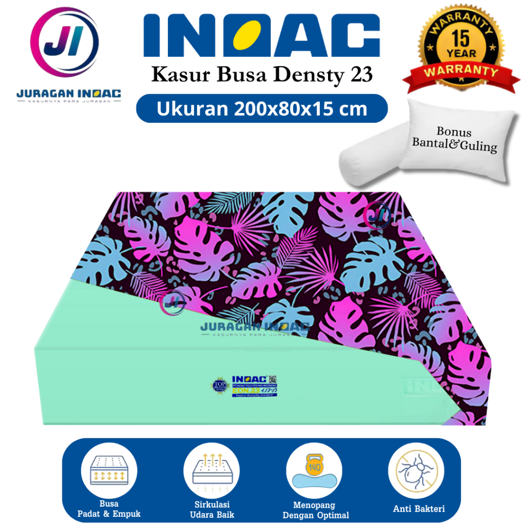 [ 200x80x15 ] Kasur Busa Inoac Single Murah Tebal 15 cm Garansi 20 Tahun Original