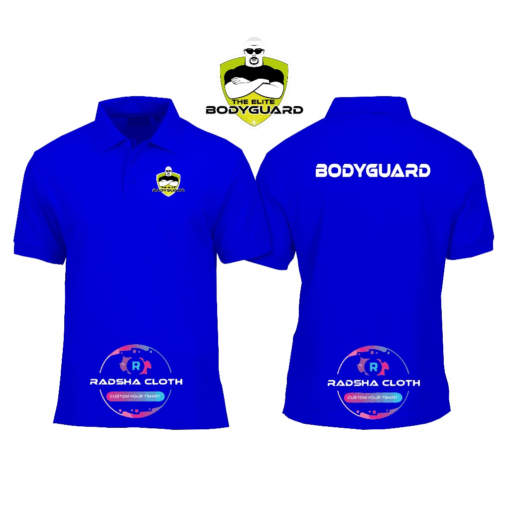 KAOS MODEL POLO BERKERAH BODYGUARD - KAOS POLO SHIRT BODYGUARD - Kaos sablon bebas custom satuan